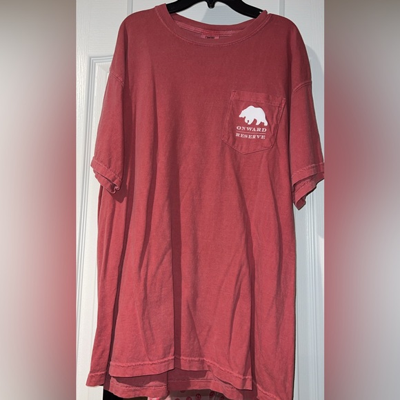 Red Short Sleeve Tees with Graphic Prints - Picture 2 of 2